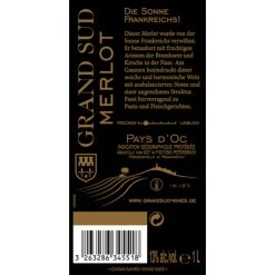 Grand Sud Merlot Pays D'Oc IGP 13,0 % Vol 1 Liter 5 Grand Sud Merlot Pays D'Oc IGP 13,0 % Vol 1 Liter -Young Poets wine Geschäft 1827671000 prod 002