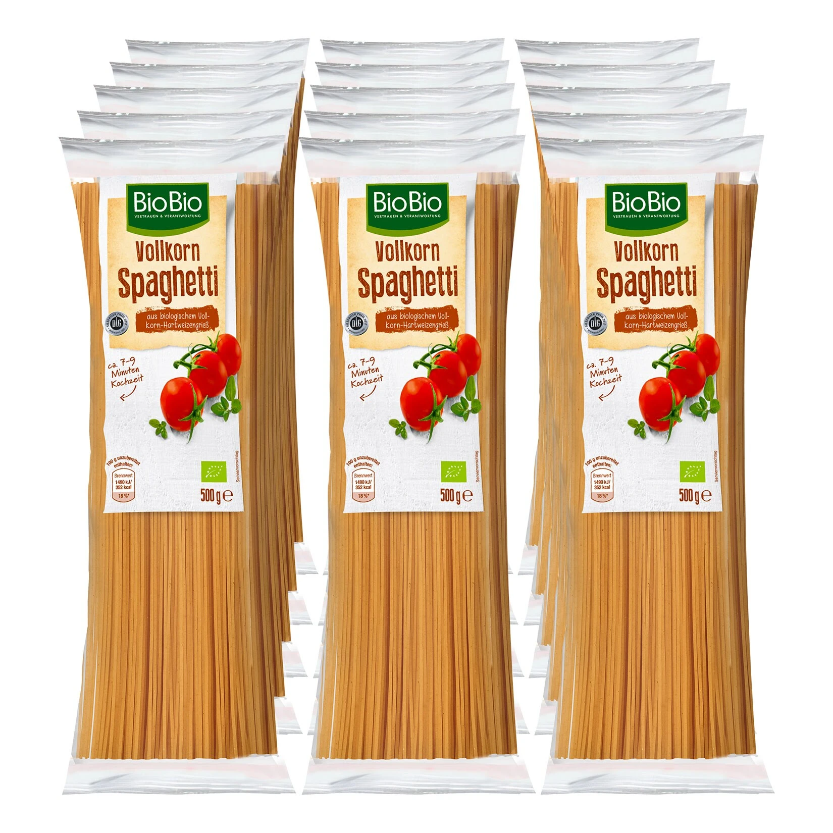BioBio Vollkorn Spaghetti 500 G, 15er Pack 3 BioBio Vollkorn Spaghetti 500 G, 15er Pack