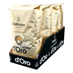 Dallmayr Crema DOro Ganze Kaffeebohnen 1 Kg, 4er Pack