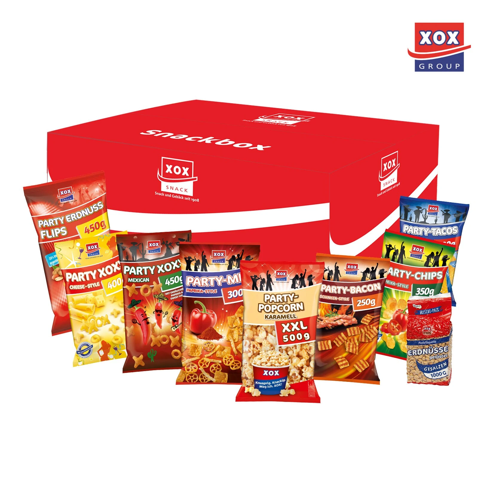 Sonstiges XOX Party-Snackbox, Verschiedene Sorten, 5,5kg 3 Sonstiges XOX Party-Snackbox, Verschiedene Sorten, 5,5kg