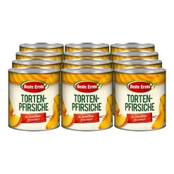 Beste Ernte Tortenpfirsiche In Schnitten 500 G, 12er Pack