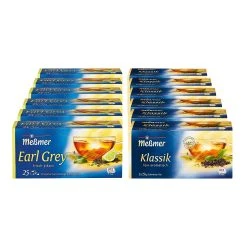 Meßmer Schwarztee Verschiedene Sorten 43,75 G, 12er Pack