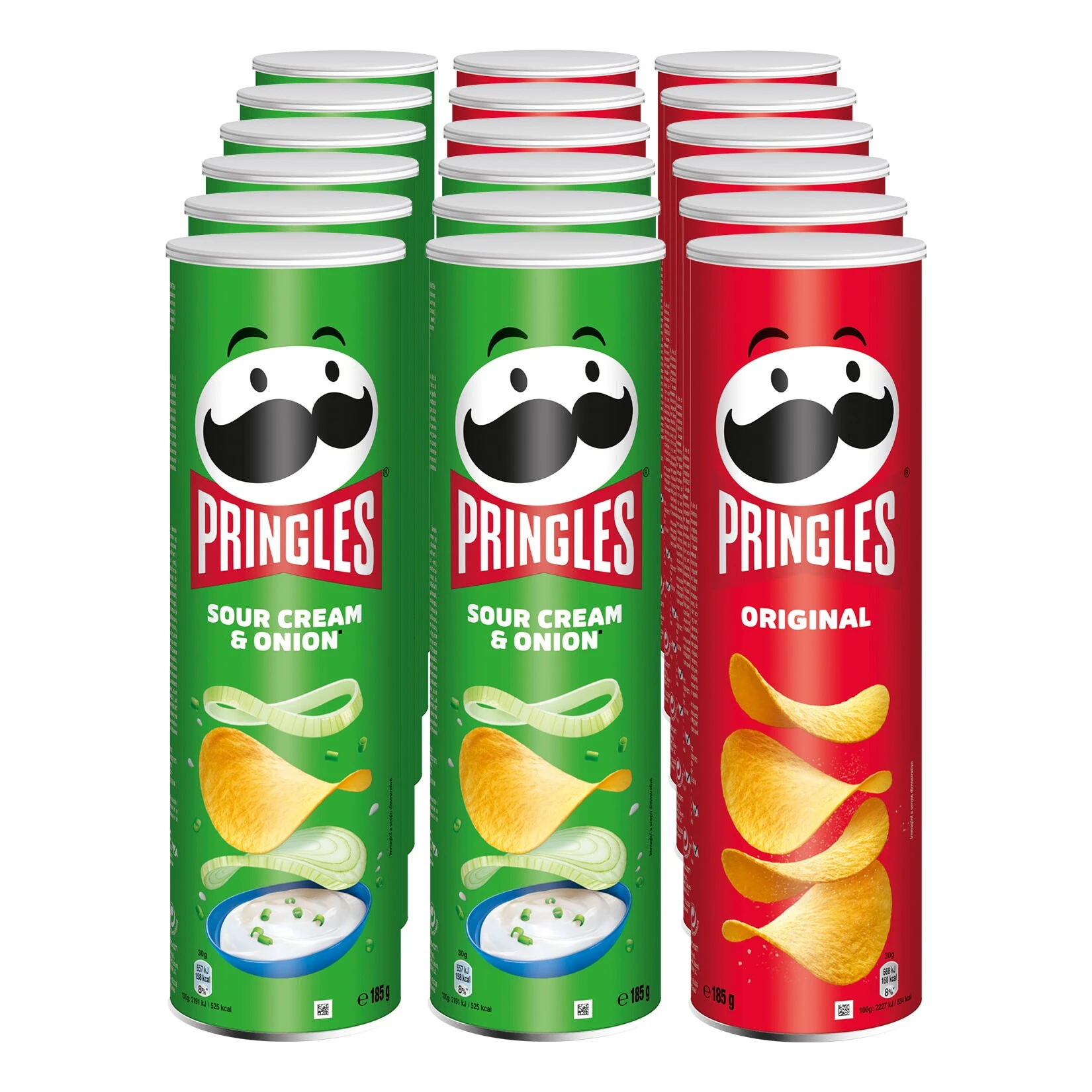 Pringles Chips 185 G,verschiedene Sorten, 18er Pack 3 Pringles Chips 185 G,verschiedene Sorten, 18er Pack
