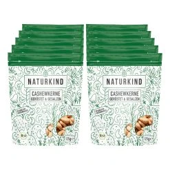 NATURKIND Bio Cashewkerne 125 G, 10er Pack