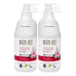 Blütezeit BLÜTE-ZEIT Flüssigseife Bio Lotusblüte & Wakame 300 Ml, 6er Pack