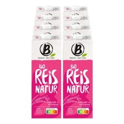 Berief Bio Reis Drink Natur 1 Liter, 8er Pack
