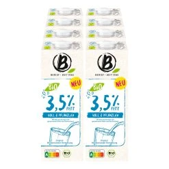 Berief Bio Drink 3,5% Fett - Voll & Pflanzlich 1 Liter, 8er Pack