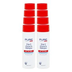 Pure & Basic 2in1 Dusche & Shampoo 300 Ml, 8er Pack