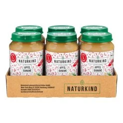 NATURKIND Bio Glas Apfel-Banane 190 G, 6er Pack