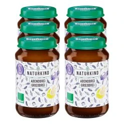 NATURKIND Bio Abendbrei Grießbrei 190 G, 6er Pack