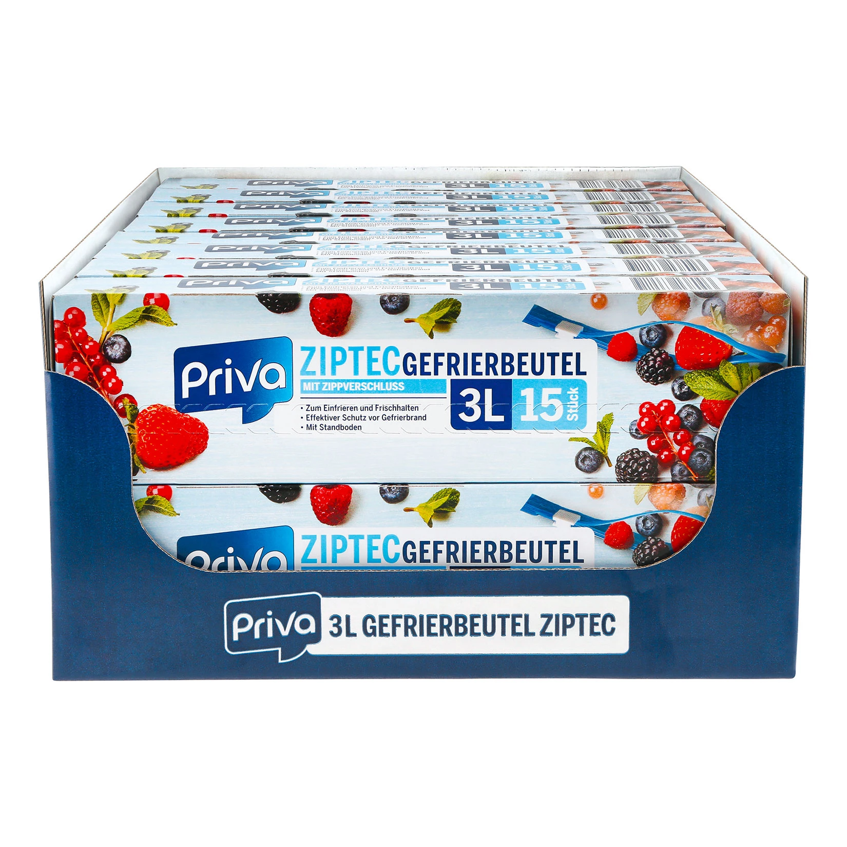 Priva Gefrierbeutel Mit Ziptec 15 X 3 Liter, 16er Pack 3 Priva Gefrierbeutel Mit Ziptec 15 X 3 Liter, 16er Pack